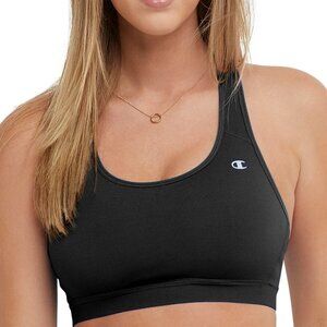 Champion Sports Bra Womens XL Black Medium-Impact Racerback Activewear Sporty